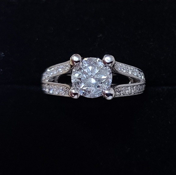 Brand New Womens Custom 18k gold stamped diamond engagement Ring with appraisal - Picture 4 of 12